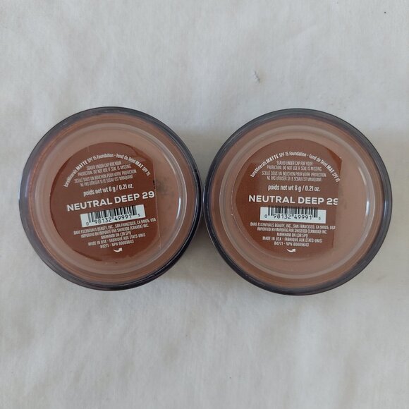 2 BareMinerals ORIGINAL Foundation Neutral Deep 29 .21 oz / 6 g each sealed - Picture 2 of 2